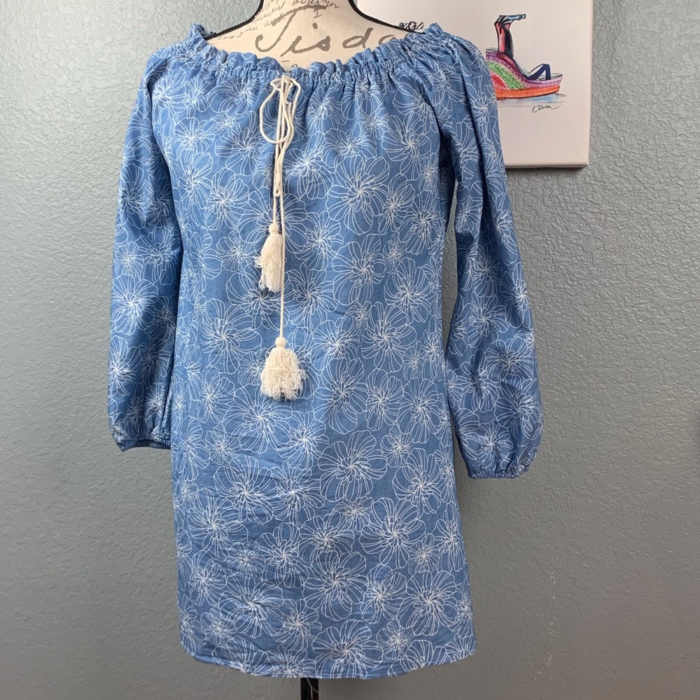 1.4.3. Story Blue Short Off The Shoulder Dress S